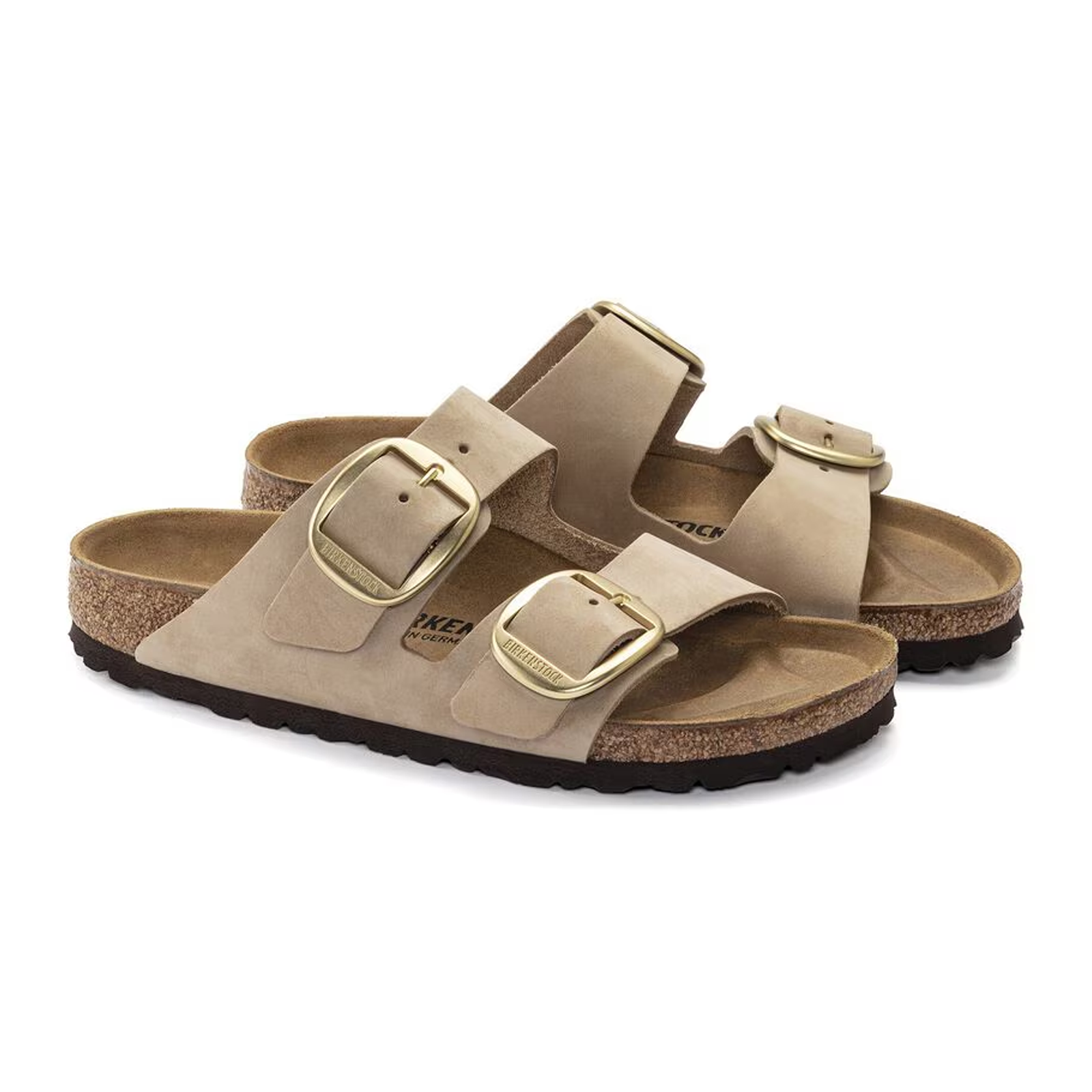 Birkenstock Arizona Big Buckle Slide Sandal (Women) - Sandcastle Nubuck