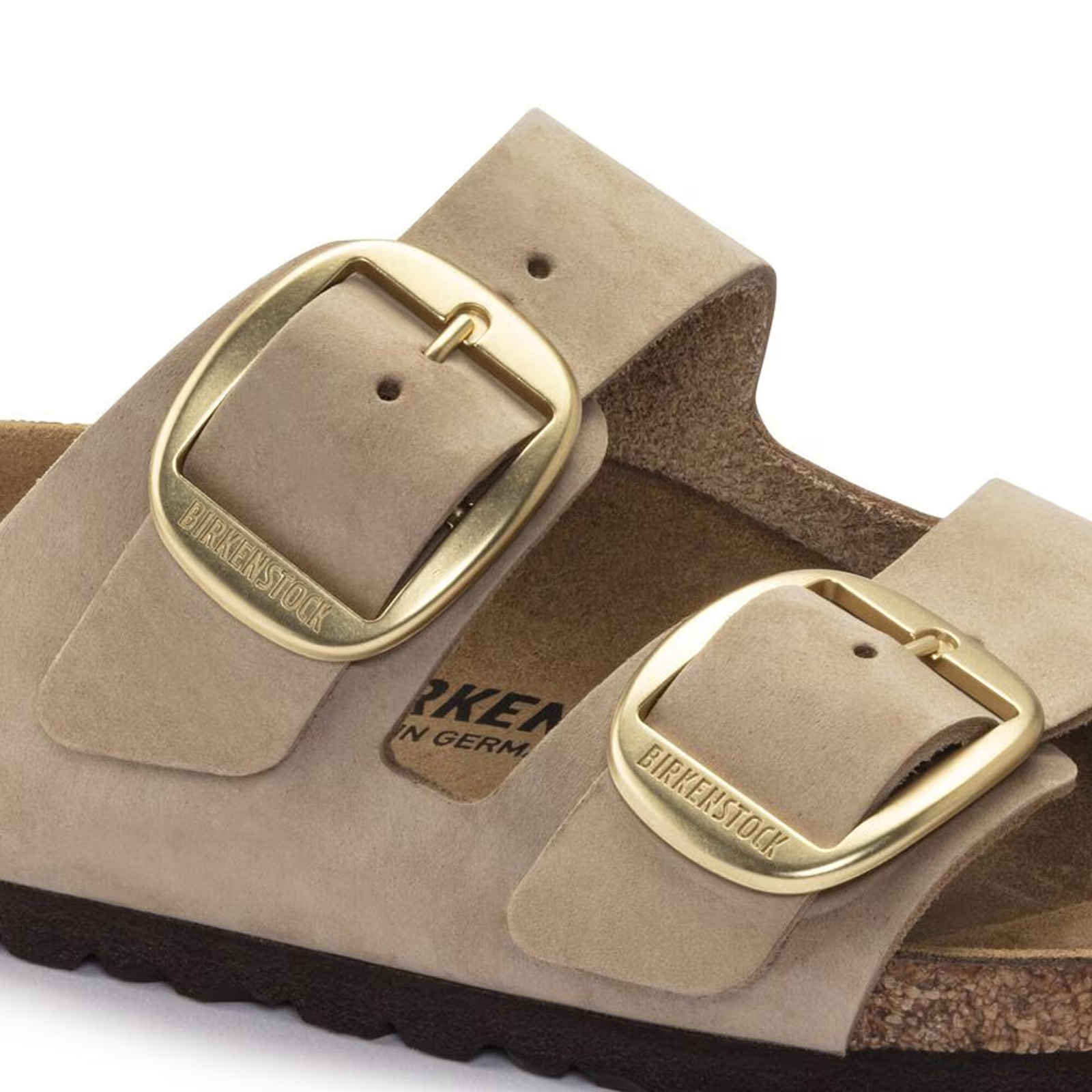 Birkenstock Arizona Big Buckle Slide Sandal (Women) - Sandcastle Nubuck