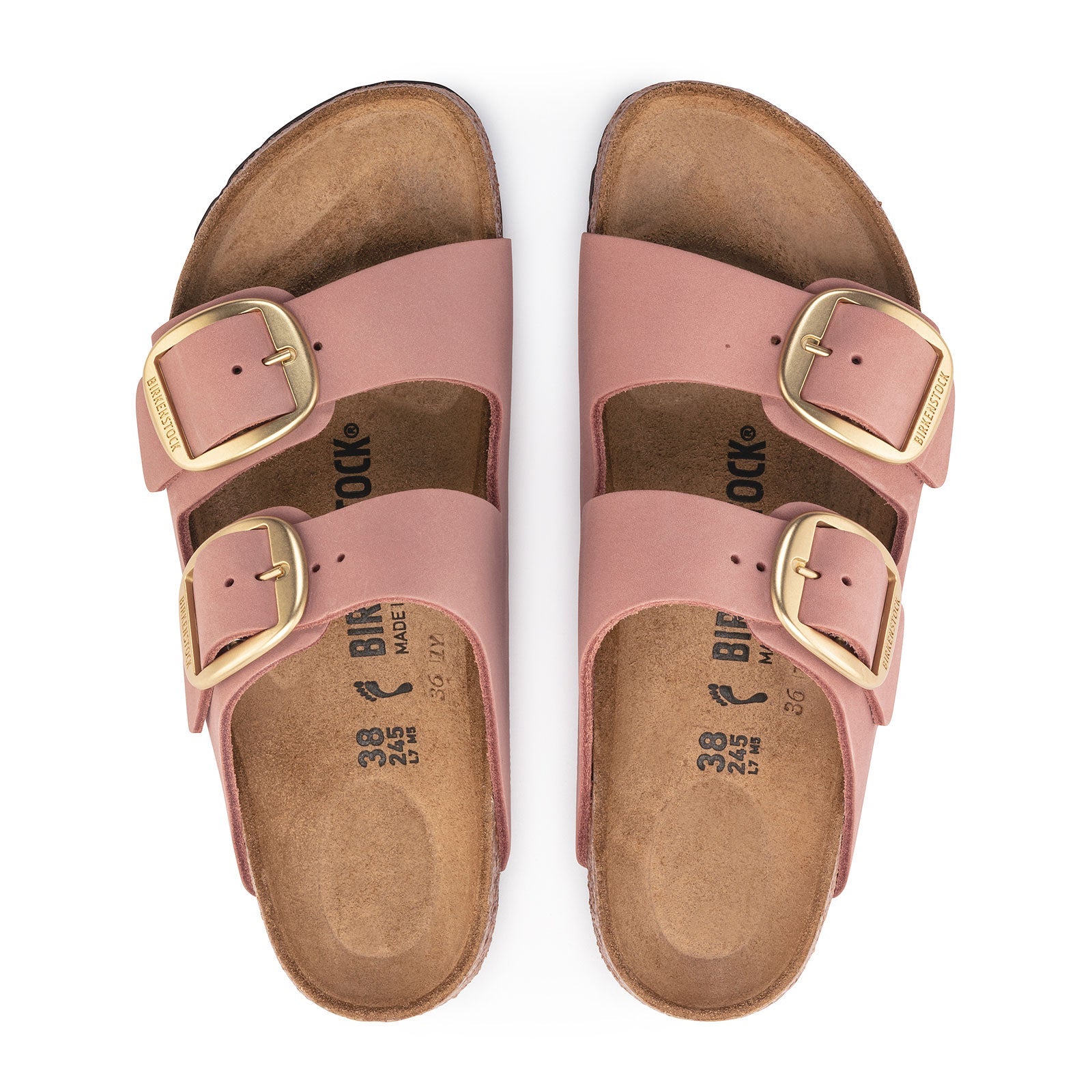 Birkenstock Arizona Big Buckle Narrow Slide Sandal (Women) - Old Rose Nubuck