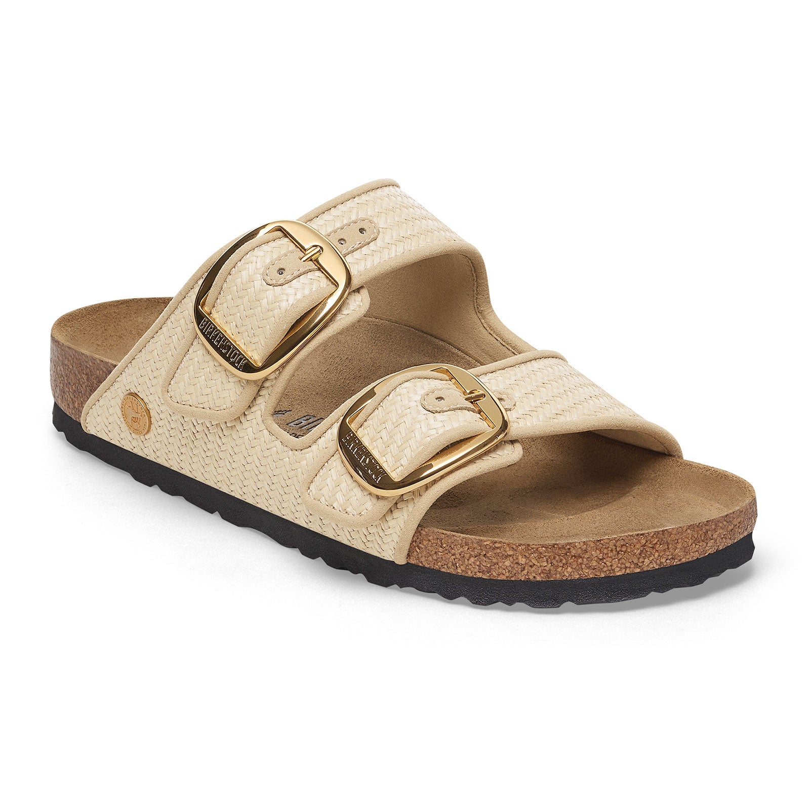 Birkenstock Arizona Big Buckle Narrow Slide Sandal (Women) - Raffia Natural