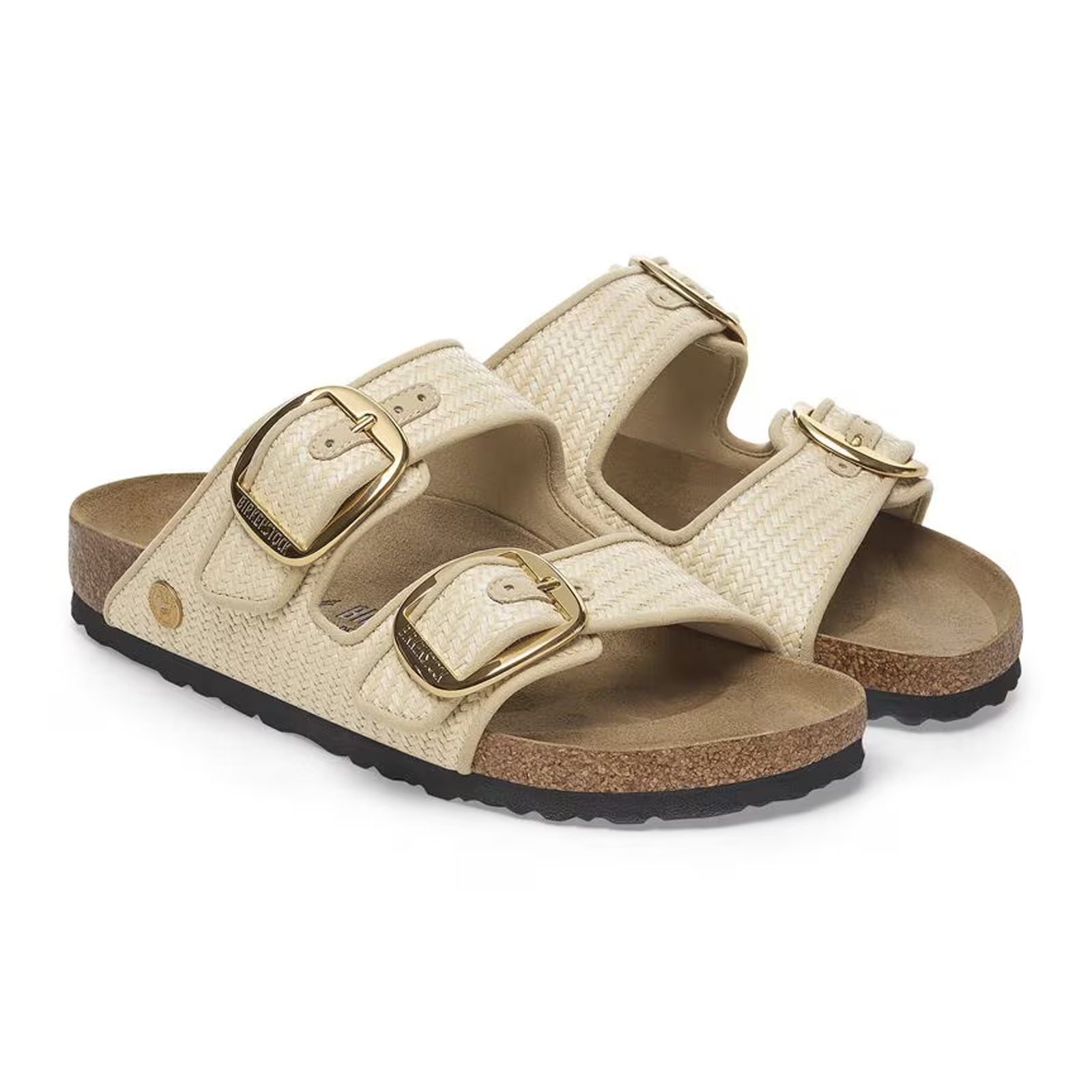 Birkenstock Arizona Big Buckle Narrow Slide Sandal (Women) - Raffia Natural