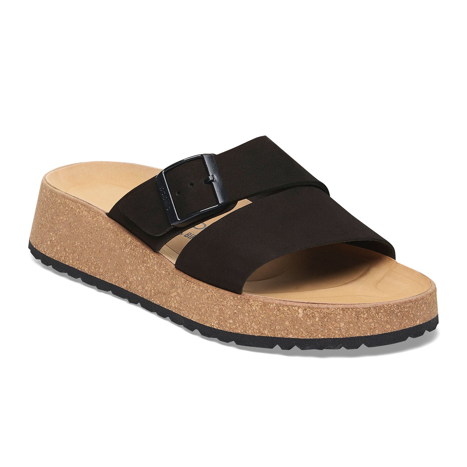 Birkenstock Almina Narrow Slide Sandal (Women) - Black Nubuck