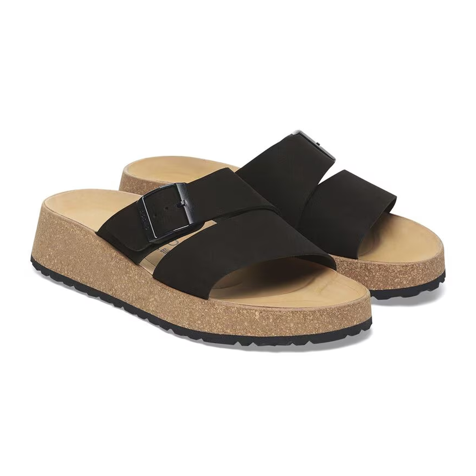 Birkenstock Almina Narrow Slide Sandal (Women) - Black Nubuck