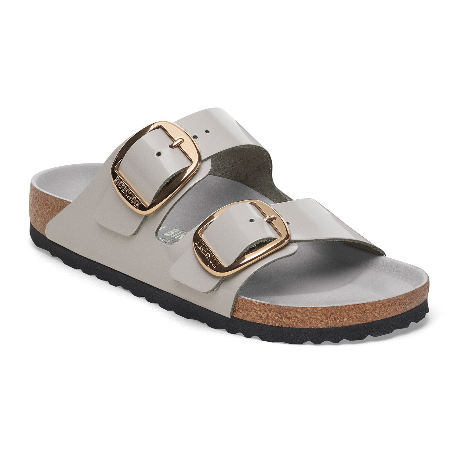 Birkenstock Arizona Big Buckle Narrow Slide Sandal (Women) - High Shine Stone Coin Leather