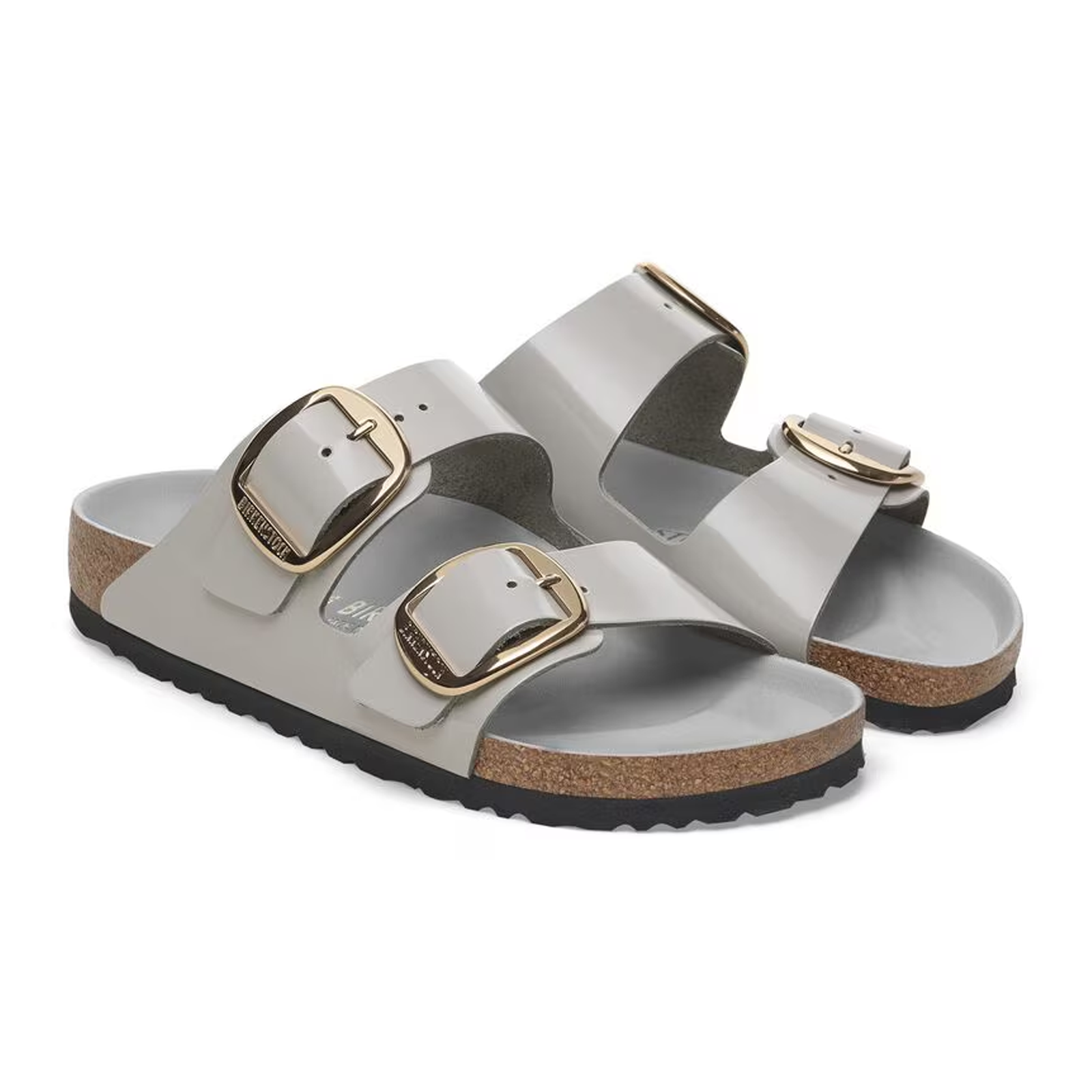 Birkenstock Arizona Big Buckle Narrow Slide Sandal (Women) - High Shine Stone Coin Leather