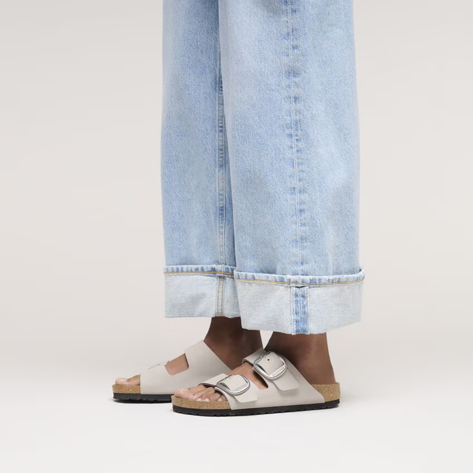 Birkenstock Arizona Big Buckle Narrow Slide Sandal (Women) - Stone Coin Nubuck