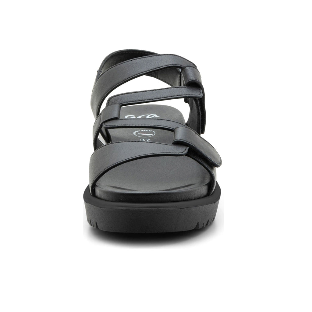 Ara Bayview Wedge Sandal (Women) - Black Nappa Leather