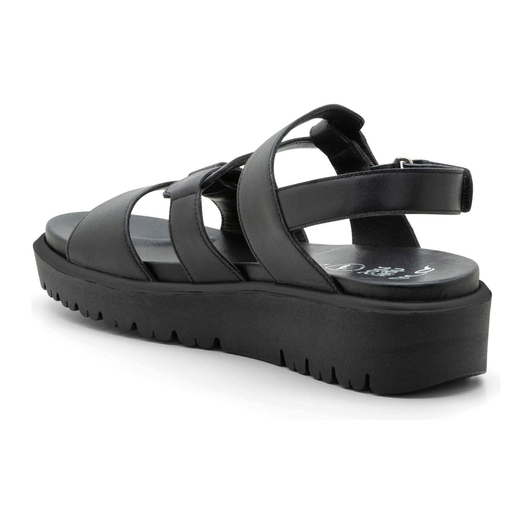 Ara Bayview Wedge Sandal (Women) - Black Nappa Leather