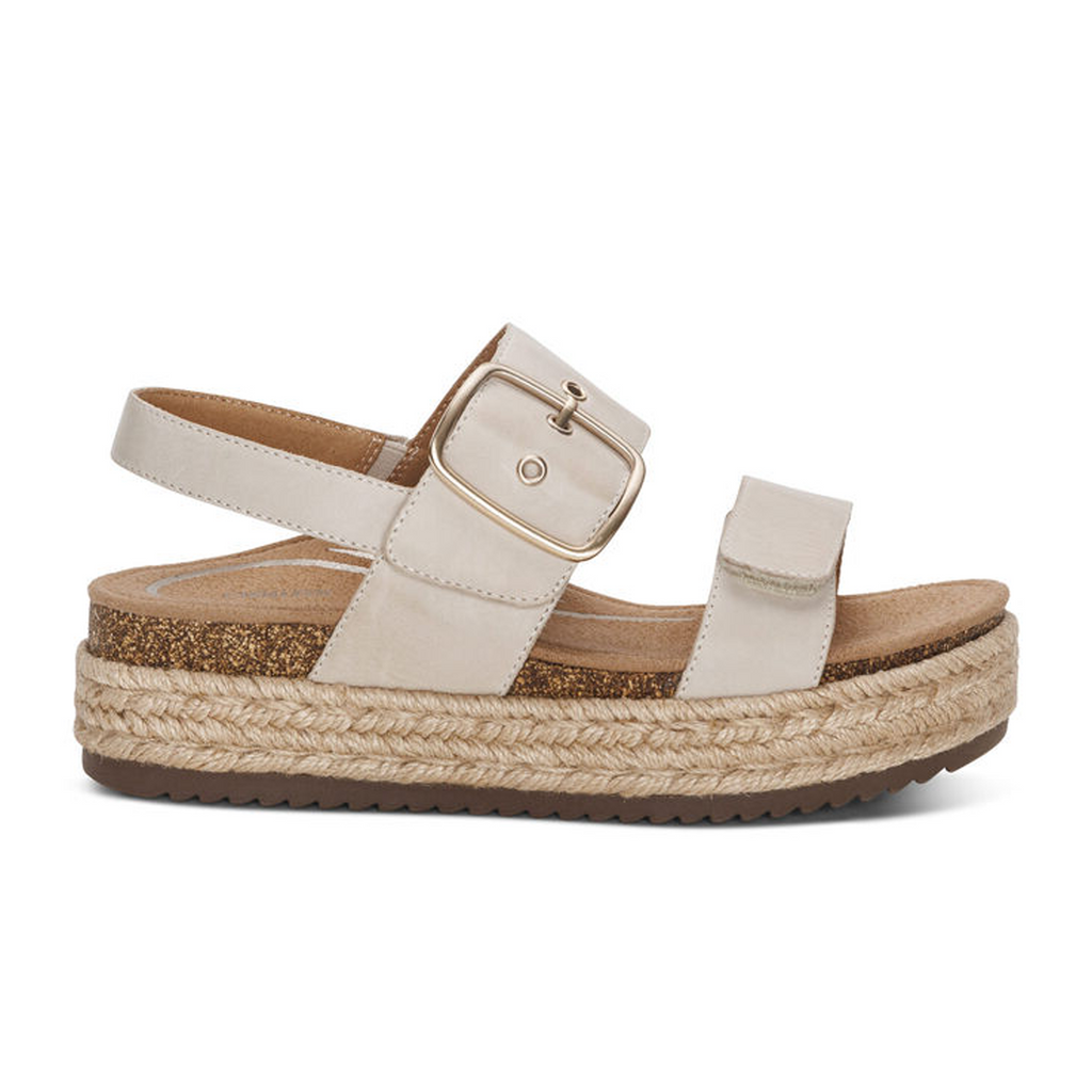 Aetrex Vania Platform Sandal (Women) - Cream