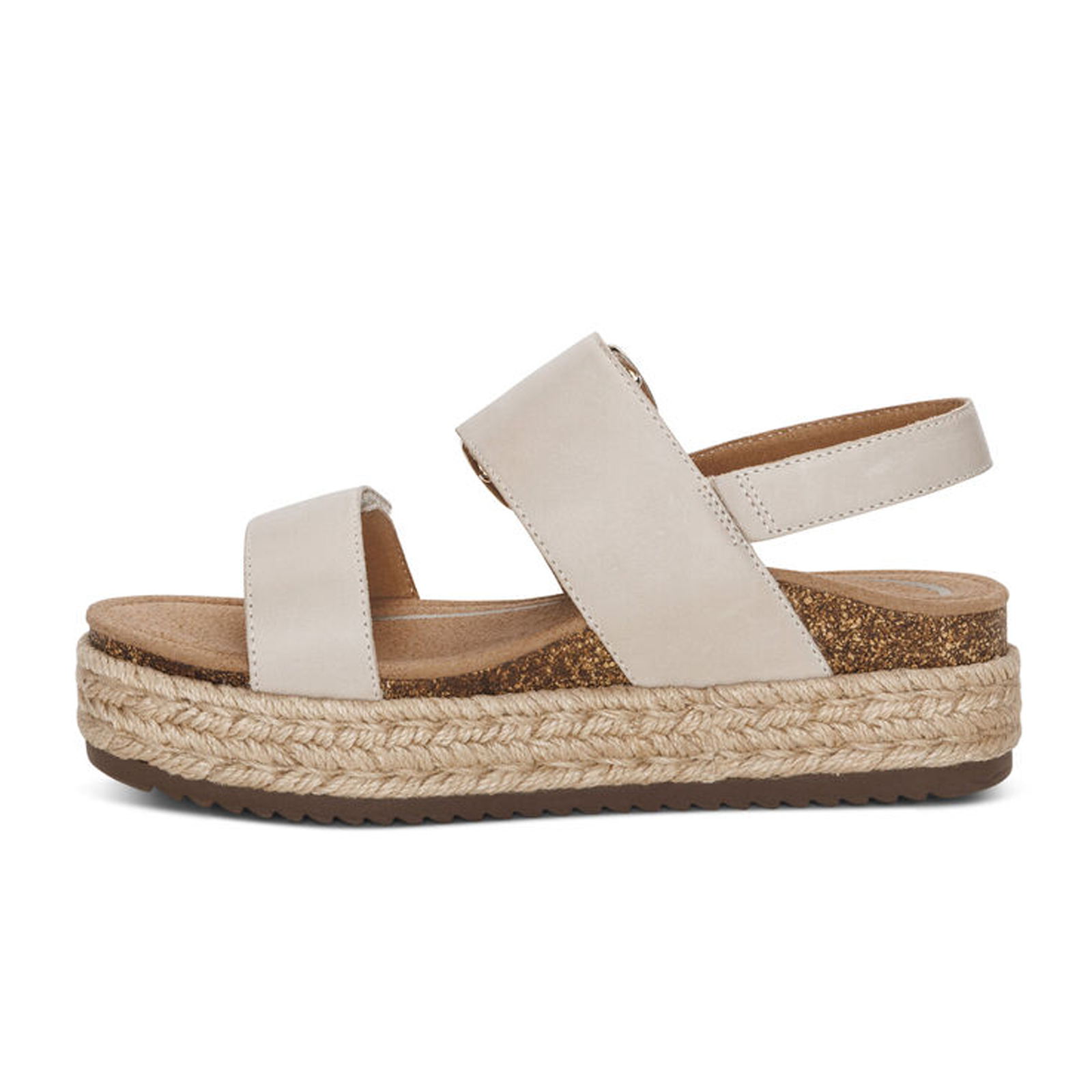 Aetrex Vania Platform Sandal (Women) - Cream
