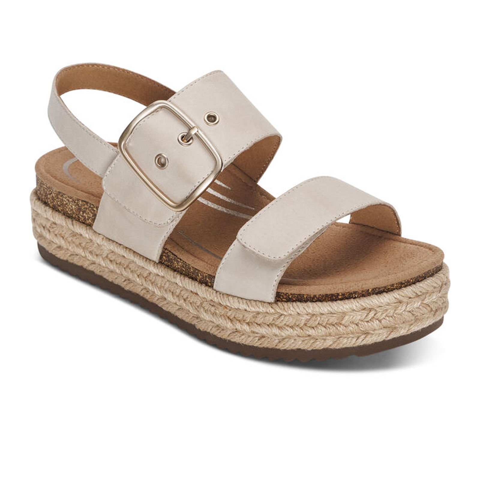 Aetrex Vania Platform Sandal (Women) - Cream