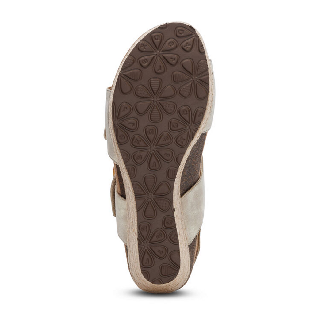Aetrex Ashley Wedge Sandal (Women) - Champagne