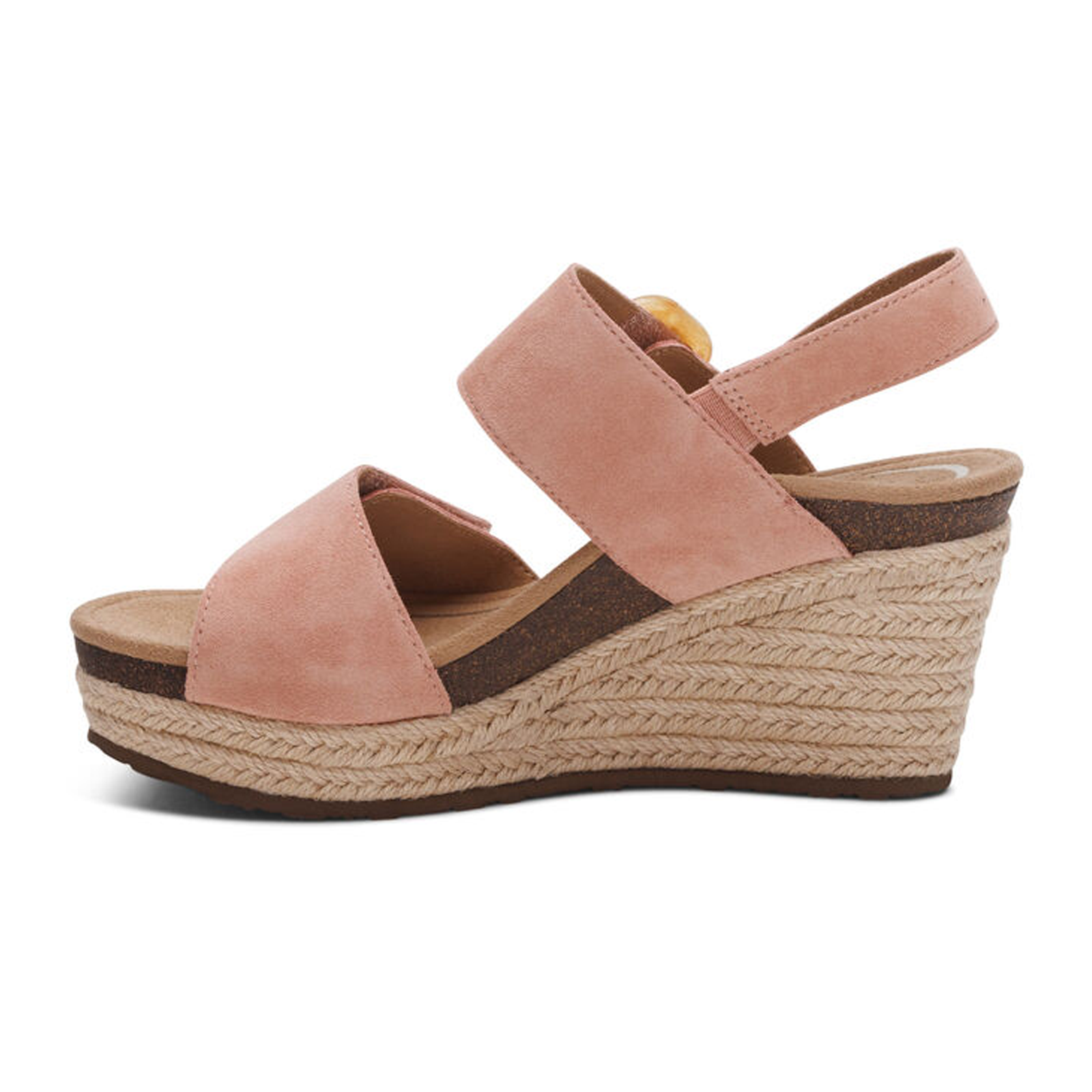 Aetrex Ashley Wedge Sandal (Women) - Rose