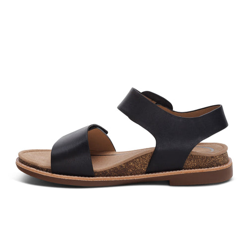 Aetrex Claire Backstrap Sandal (Women) - Black