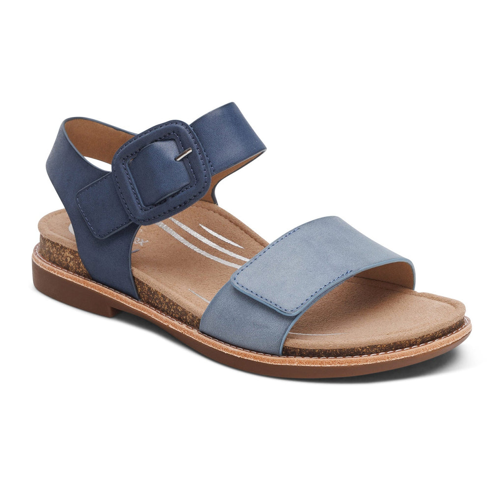 Aetrex Claire Backstrap Sandal (Women) - Navy