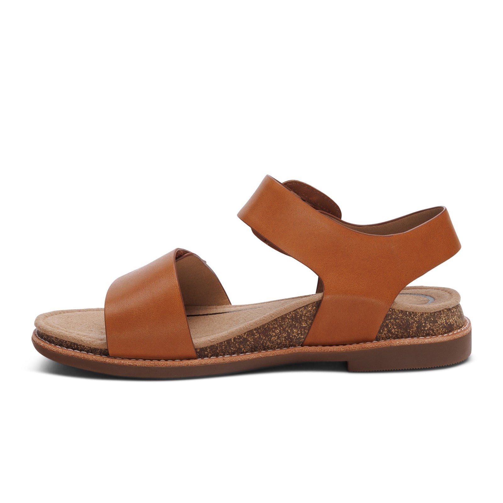 Aetrex Claire Backstrap Sandal (Women) - Cognac