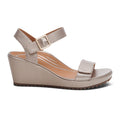 Aetrex Andrea Wedge Sandal (Women) - Platinum