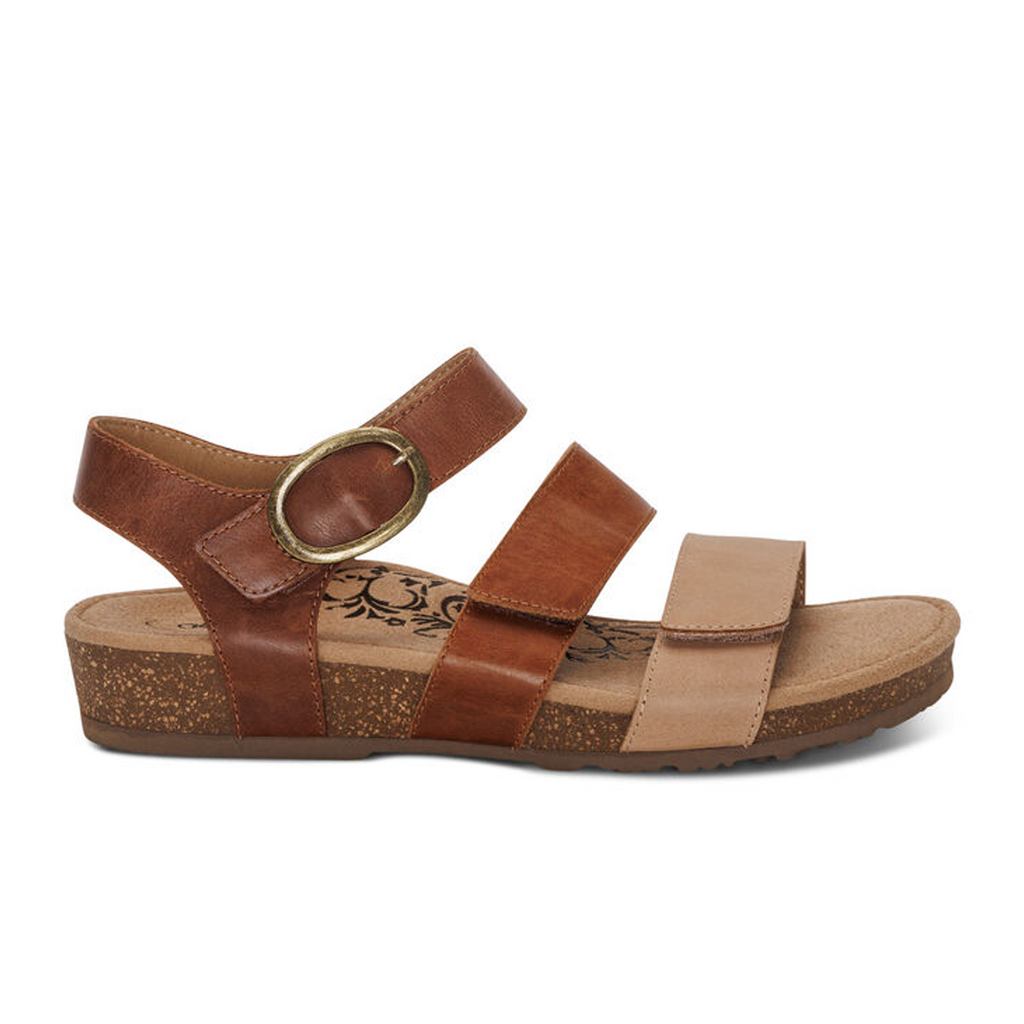 Aetrex Lilly Backstrap Sandal (Women) - Walnut