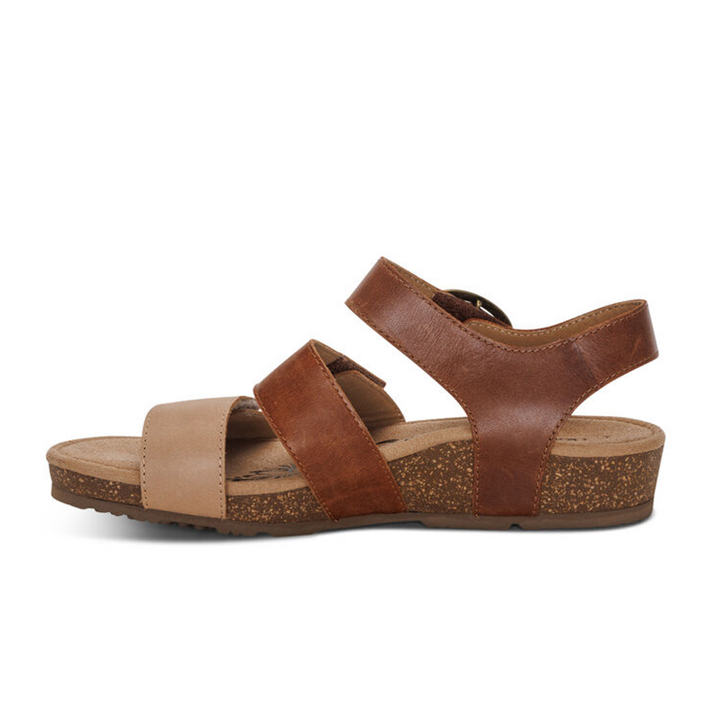 Aetrex Lilly Backstrap Sandal (Women) - Walnut