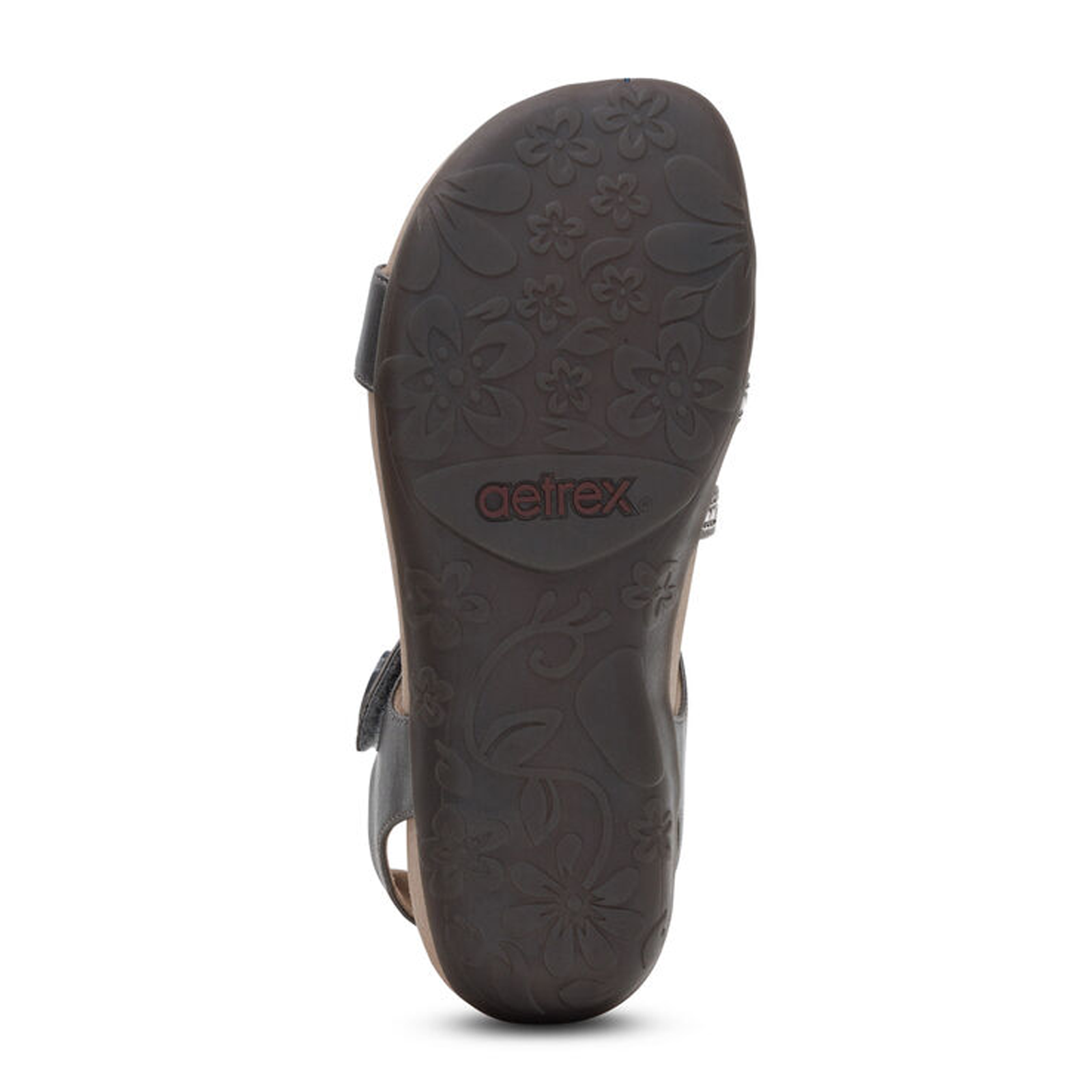 Aetrex Jess Jeweled Backstrap Sandal (Women) - Pewter Sparkle